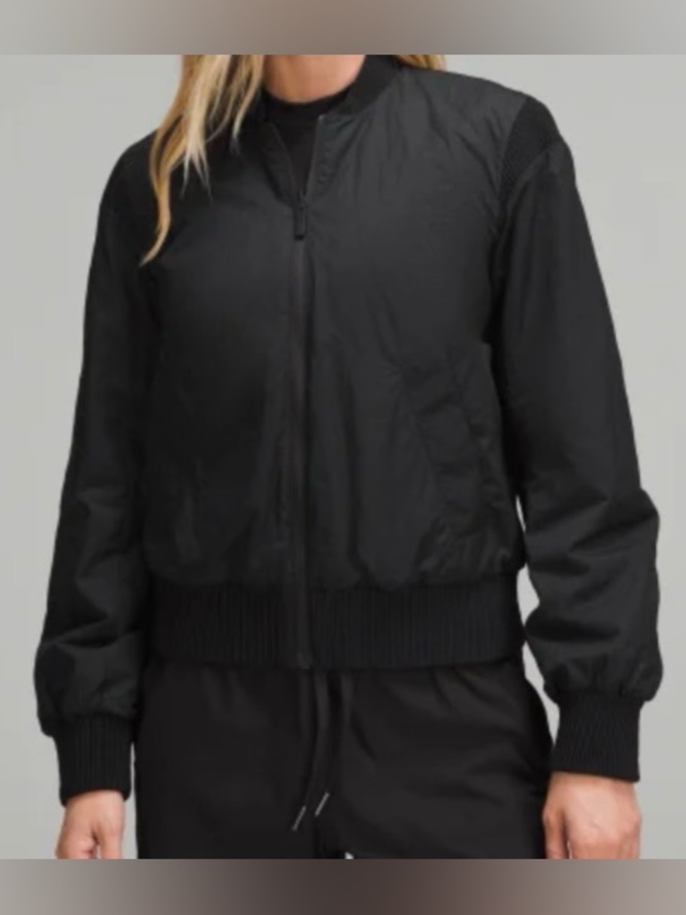 LULULEMON Black Athletica Reversible Bomber Jacket Size XS/S